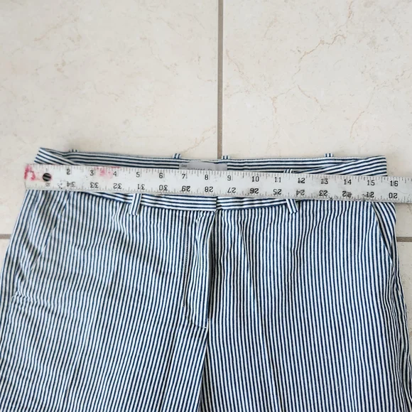 GAP Striped Blue and White Tailored Shorts - Picture 3 of 7